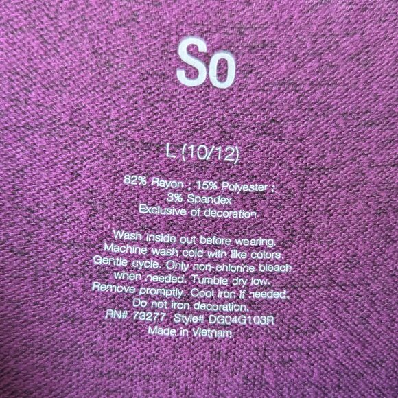 SO Purple Dress Girls Size Large (10/12) - Picture 2 of 5